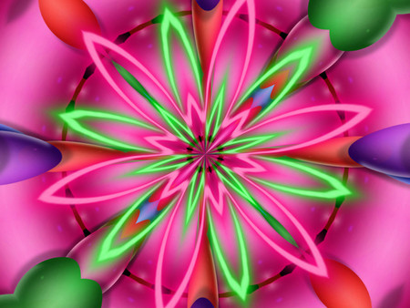 Burst of colors - bright, abstract, flowers, fantasy