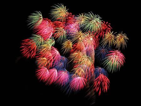 Riot of Colours - celebrate, new year, night sky, fireworks, colourful