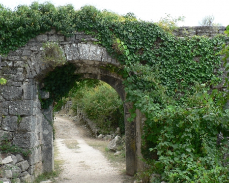 ruinen - oud, poort, kasteel, ruinen