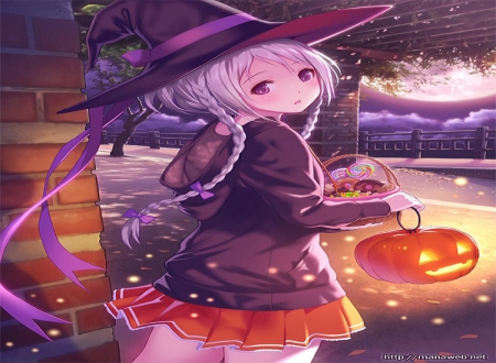 Kajiura Minori - witch, hallowen, mana, cute, orginal, sweet