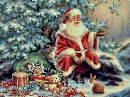 Merry Christmas - winter, merry christmas, christmas, santa claus