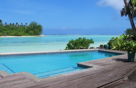 Fiji Swimming Pool - lagoon, blue, fiji, beach, island, french, polynesia, sand, aqua, swimming, exotic, paradise, south, sea, ocean, islands, tropical, pool