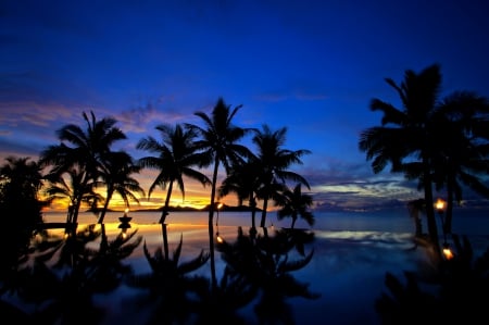 Fiji Sunset over Sea