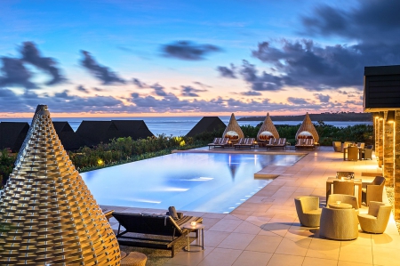 Luxury Villa Fiji - paradise, sunset, villa, polynesia, view, evening, dusk, ocean, islands, swimming, tropical, exotic, luxury, island, fiji, pool, sea