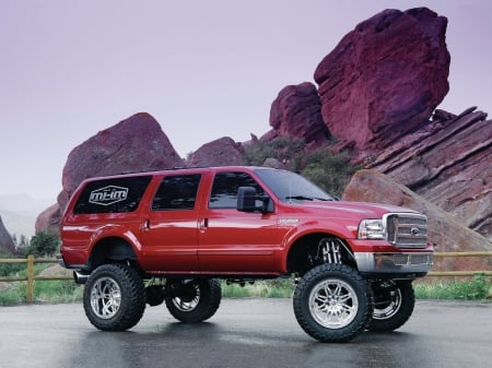 Red Sled - swampers, ford, lift, 2000