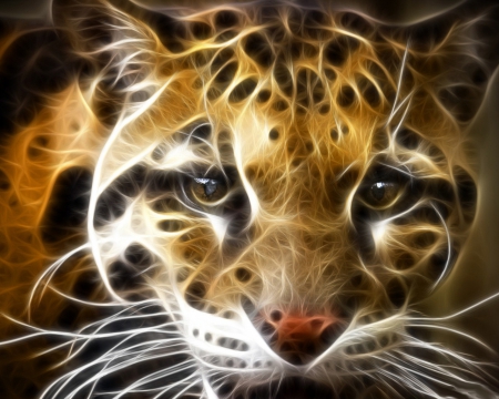 Fractal Spotted Wild Cat - ART, NATURE, BEAUTY, ABSTRACT