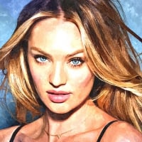 Candice Swanepoel portrait (oil painting) 