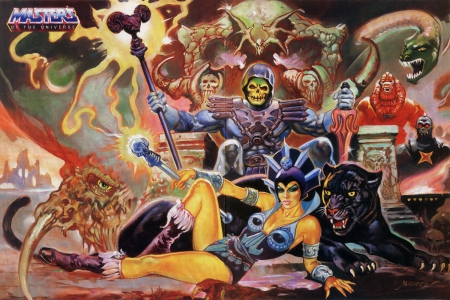 Skeletor's Brood - panthor, evil lyn, skeletor, masters of the universe, beastman