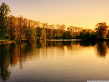 Lake - also, lake, sunset, view