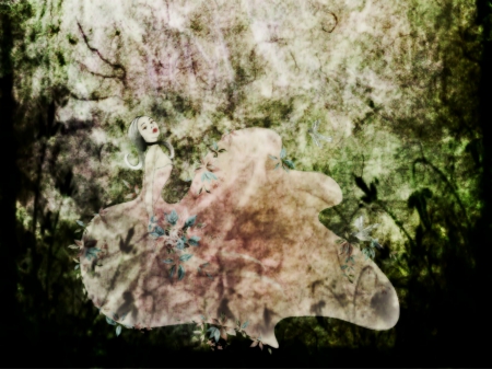 Meadow Fairy - fairy, abstract, meadow, fantasy