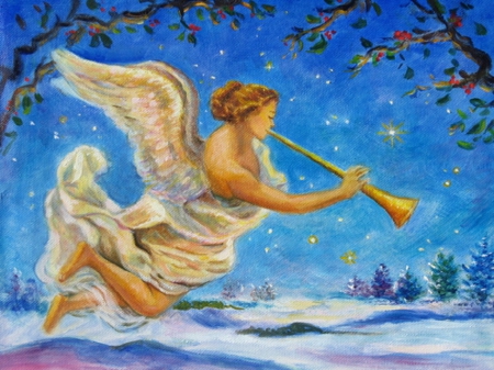 Angel - music, wings, angel, christmas