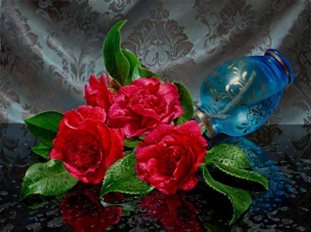 Still Life - flowers, red, still life, nature