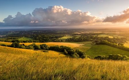 Field - cloud, field, sky, nature