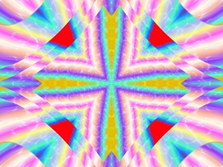 RAINBOW SYMMETRY - creation, rainbow, coours, abstract