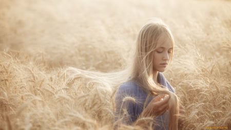 Model - blonde, women, hair, Model