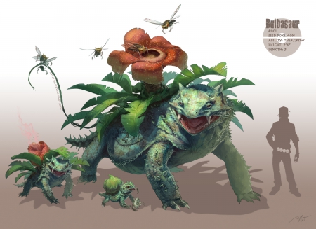 Realistic pokemon - pokemon, poke, venasaur, grass