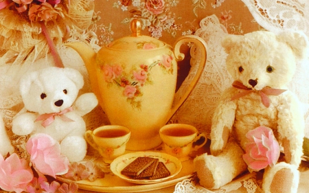 Teddy Bears - toys, tea, Teddy Bears, jar