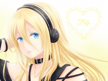 Lily - pretty, anime, vocaloid, female, maiden, blonde, blond hair, long hair, blond, nice, anime girl, beautiful, hot, girl, blonde hair, beauty, lovely, sweet, lily, lady, cute, sexy, vocaloids