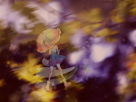 September Mood - colors, abstract, girl, fantasy