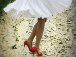 red shoes