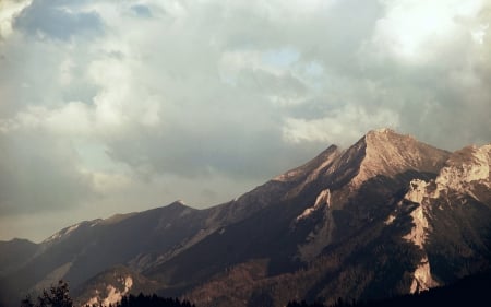 *** Mountains *** - nature, mountains, sky, gray