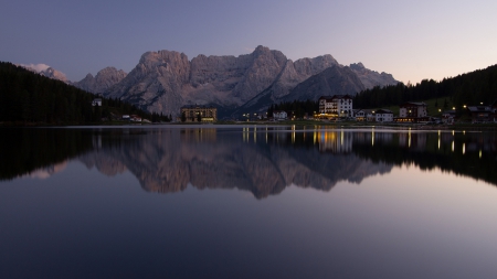 *** Lake and mountain *** - sky, lake, nature, gray, mountain