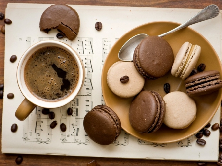 Macarons - macarons, food, sweets, choco