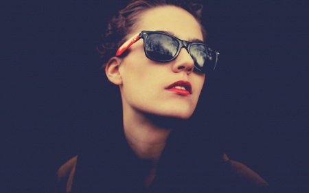 Model - shades, women, model, eyes