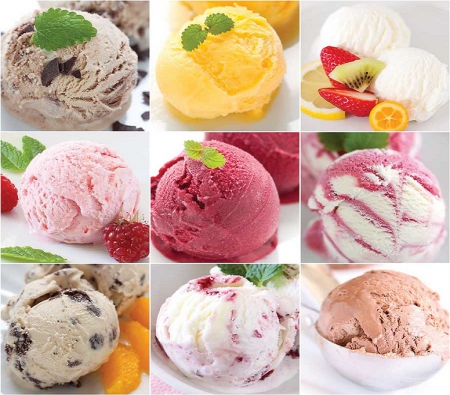 Ice Cream - ice cream, sweet, cold, fruits