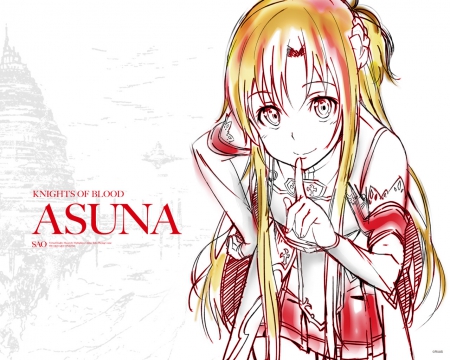 ASUNA - online, art, asuna, sword, shhhh, cute