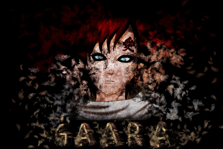 Gaara of the sand - naruto, anime, japones, arte, gaara