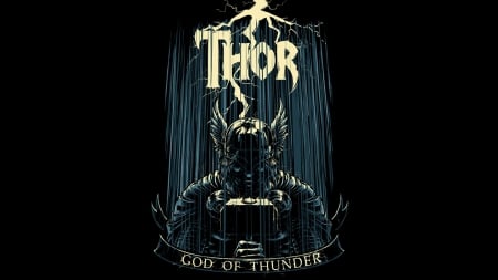 Thor - hammer, bear, thor, god