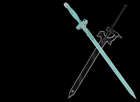 SAO: Sword - item, pretty, anime, object, dark, rapier, sword art online, weapon, sao, nice, objects, beautiful, sword, beauty, lovely, sweet, darkness, blade, black, items