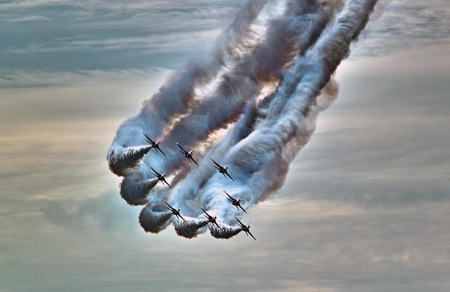 Black Eagles - sky, planes, show, air, black eagles