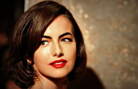 Camilla Belle - red, beauty, actress, young, girl, glitter, woman, camilla belle