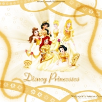 Disney Princesses With Gold Dresses