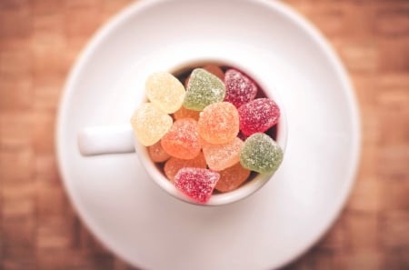 Cup of candies - food, colors, love, sweet, candy, cup, sugar