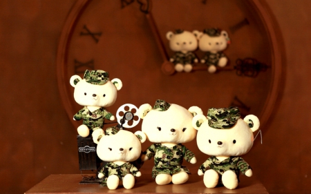 Cute mice - toys, cute, military uniform, mice