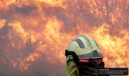 Emotional Firefighter - wildfires, firefighter, sad firefighter, wildfire, forest fire, Emotional Firefighter, fires