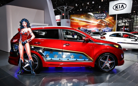 Wonder Woman Kia Sportage - Red, Wonder Woman, Kia, Hero