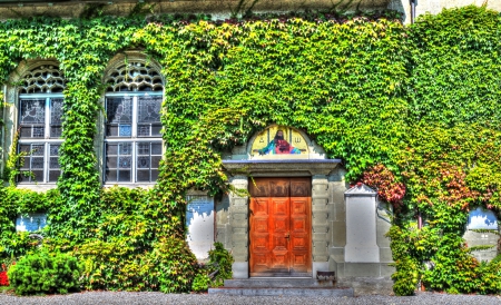 Heavens door - heaven, beautiful, windows, religion, plant, church, door, hdr, peaceful