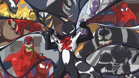 Venom - spiderman, venom, cartoon, villain