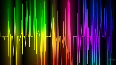 Heart Monitor - fantasy, bright, monitor, lines, colors, abstract