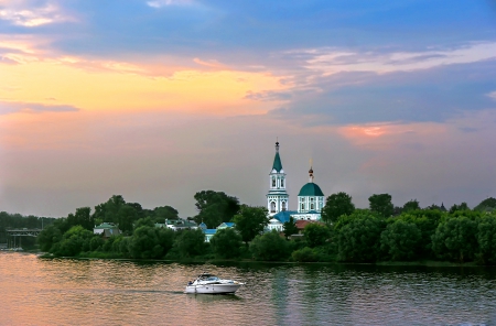 Evening on the Volga River - image, wallpaper, color, expression, new