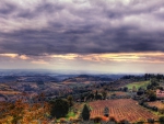 gorgeous view of farms on hills hdr