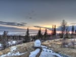 weather station on a hill above a seacoast