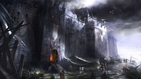 Castle - ancient, fantasy, castle, cg