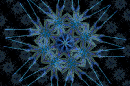 Blue fantasy - pattern, art, fantasy, blue