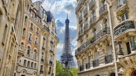 Eiffel Tower - france, city, wallpaper, paris, buildings