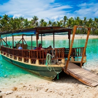 Boat on Blue Lagoon